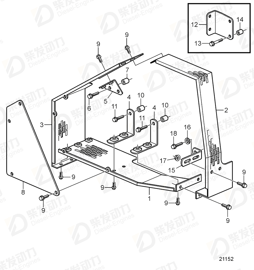 volvo penta Bracket 3825677 Drawing volvo penta Bracket 3825677 Drawing